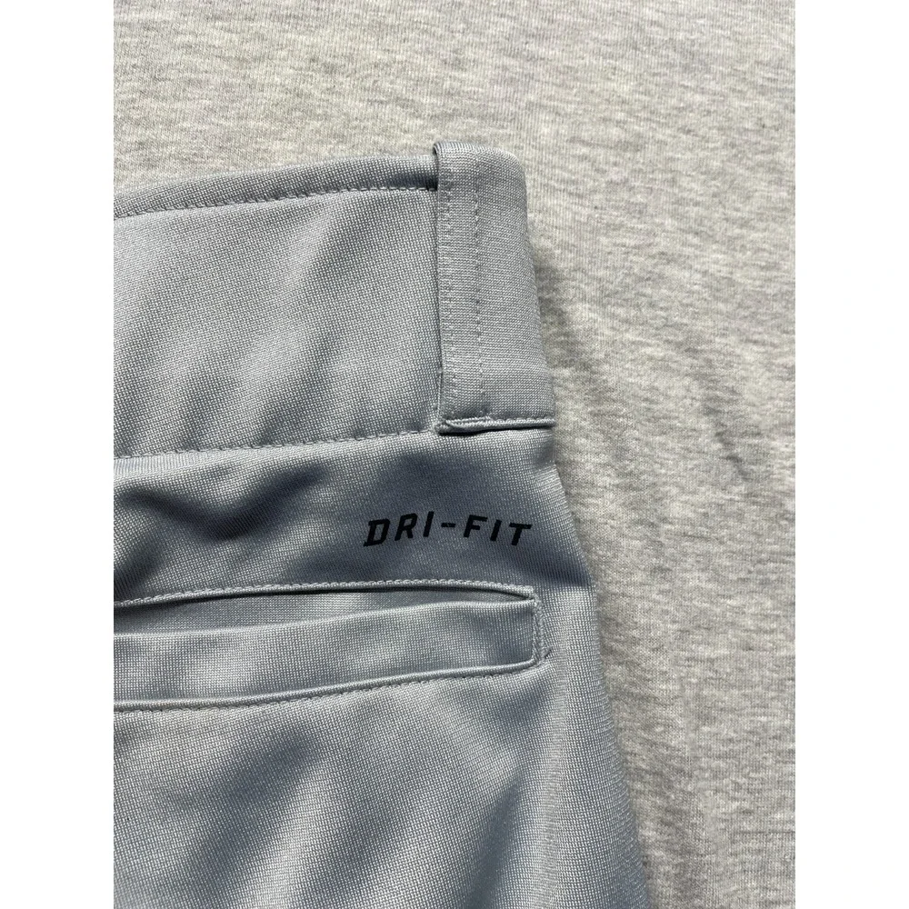 Nike Dri Fit Core Baseball Pants Boys Large Gray Logo Reinforced Knees Slim Fit